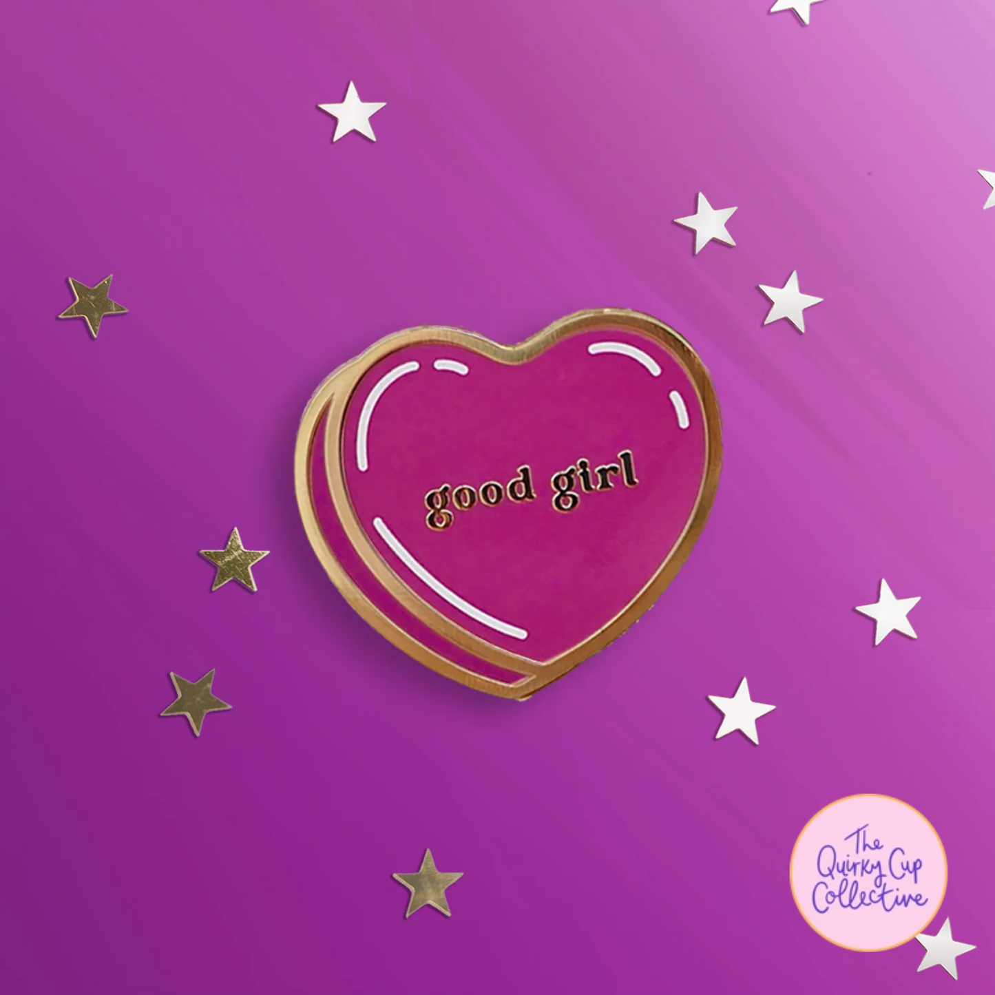 Quirky Cup | Conversation Heart Pins
