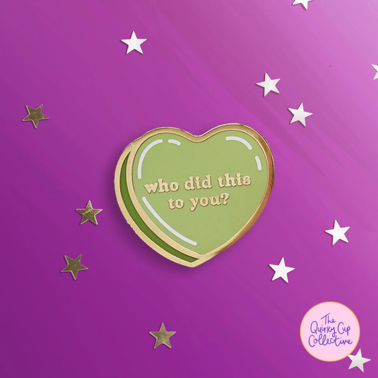 Quirky Cup | Conversation Heart Pins