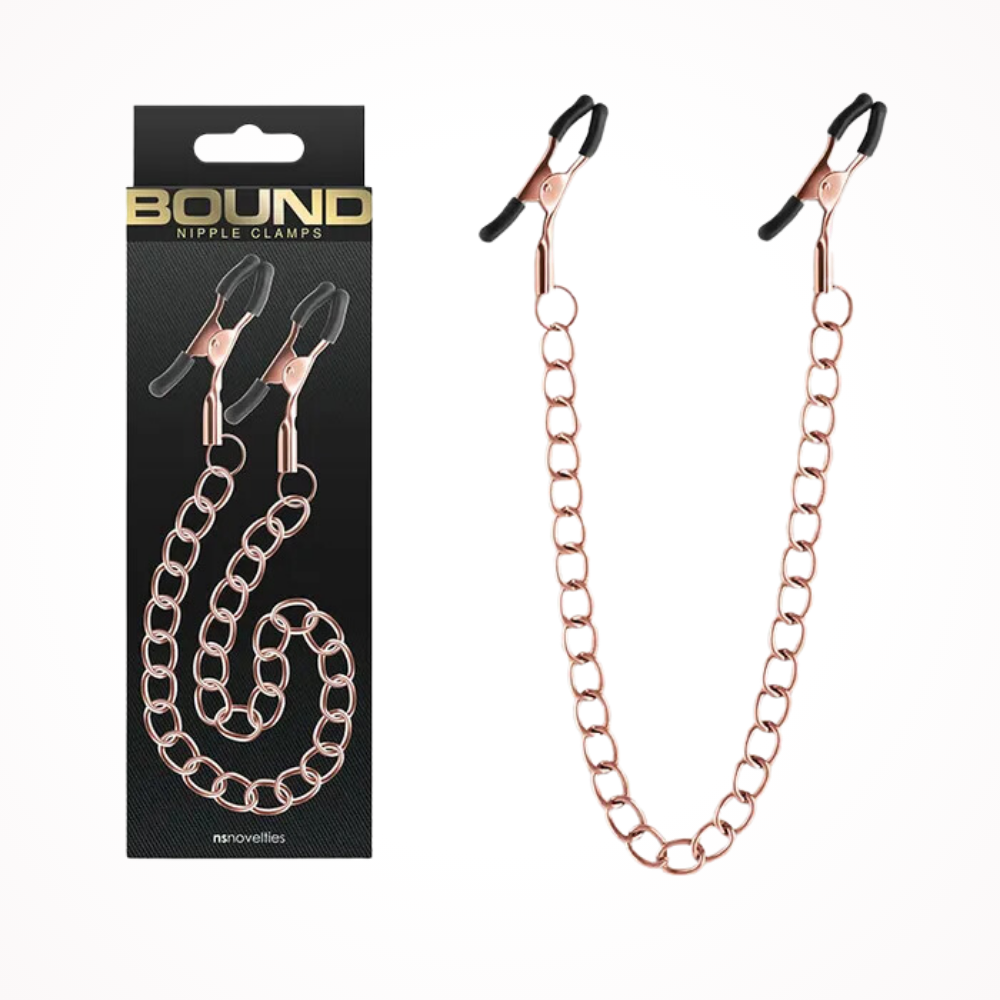 Nipple Clamps | Chains Black/Rosegold