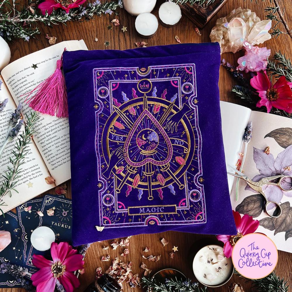 Quirky Cup | Purple "Magic Tarot" Book/iPad Sleeve