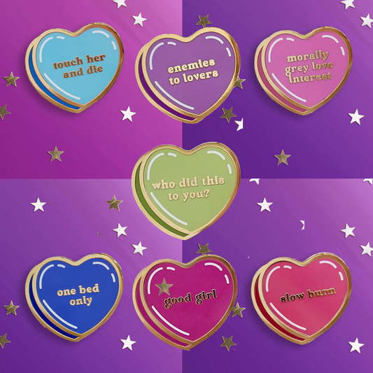 Quirky Cup | Conversation Heart Pins