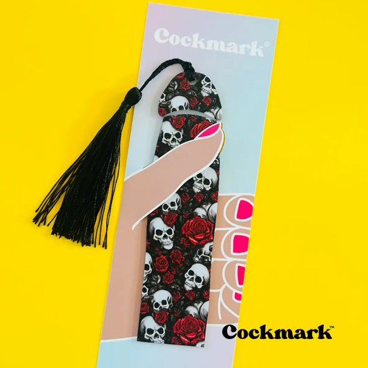 Bookmark | Skull + Roses Cockmark