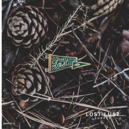 Lost Lust Supply | Get Lost Pennant Pin by Charlie Wagers