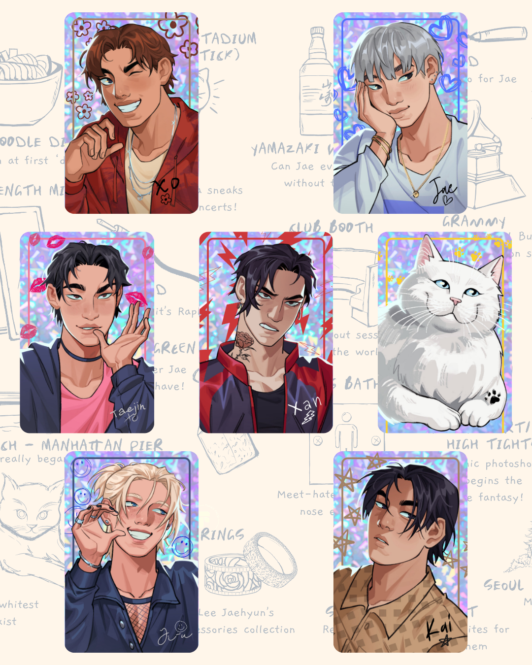 K:OS Holographic Photo Cards in Booster Pack